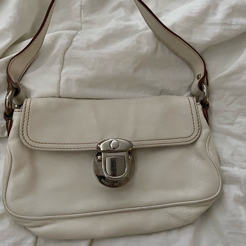 Marc Jacobs white leather bag